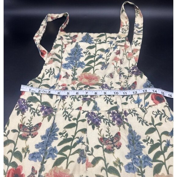 Cider Women’s Colorful Floral Romper Shortall Overall Front Pocket Sz M NEW - Picture 7 of 8